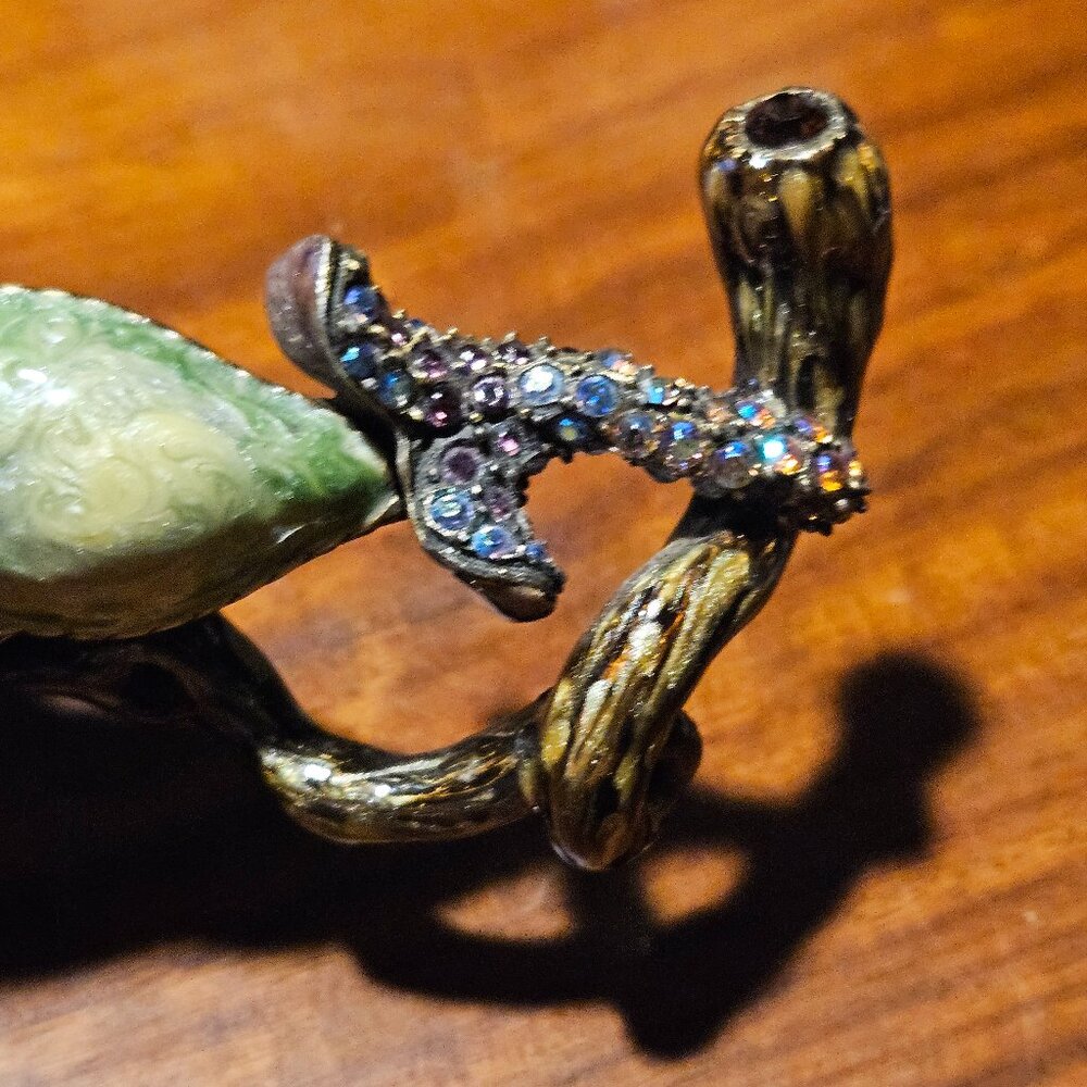 RARE JAY STRONGWATER 2 PEAS IN A POD PROVENCE LADYBUG ENAMEL CRYSTAL TRINKET BOX - Picture 8 of 10